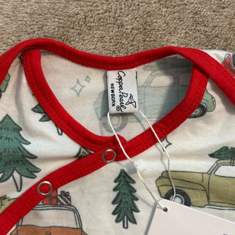 Copper Pearl Knotted Gown Griswold Christmas Car Tree Newborn 0-4 Months NWT
